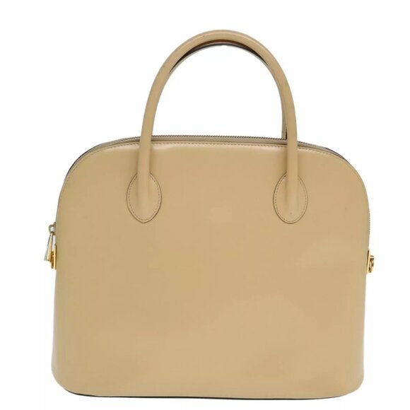 CELINE Hand Bag Leather 2way Beige Auth - Picture 13 of 16